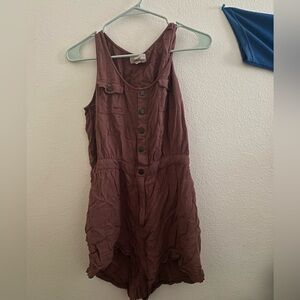 Brown short overalls/Romper